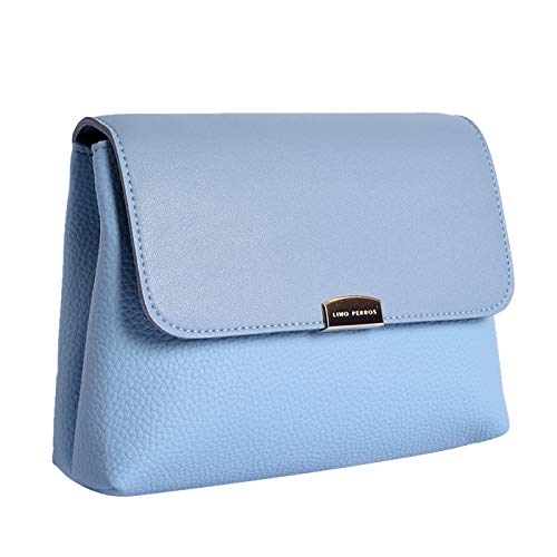 Lino Perros Lavender Faux Leather Sling Bag (BLUE) - Image 2
