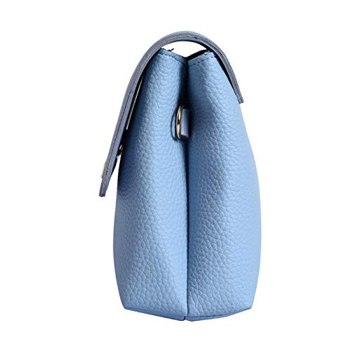 Lino Perros Lavender Faux Leather Sling Bag (BLUE) - Image 3