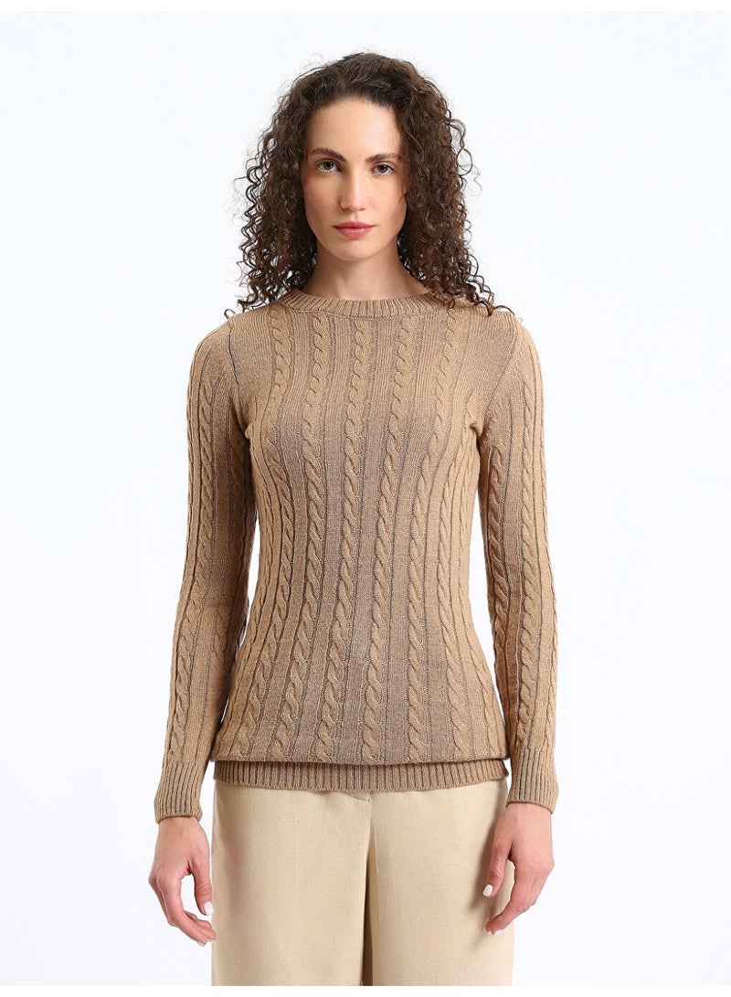 LC WAIKIKI Crew Neck Self-Patterned Women's Knitwear Sweater - Image 2