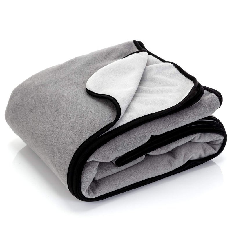 Callarome Waterproof Blanket for Bed  Large Waterproof Dog Blanket  Soft Reversible Furniture Protector for Pets  Home Ideal for Bed Couch or Dog Crate  Grey 80x90