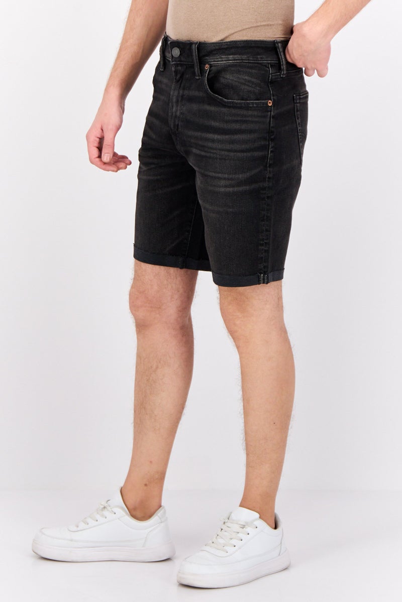 American Eagle شورتات جينز مغسولة للرجال، أسود - Image 2