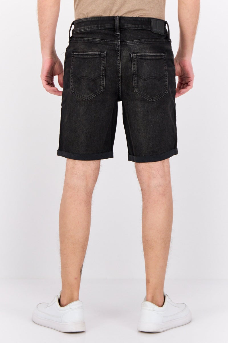 American Eagle شورتات جينز مغسولة للرجال، أسود - Image 3