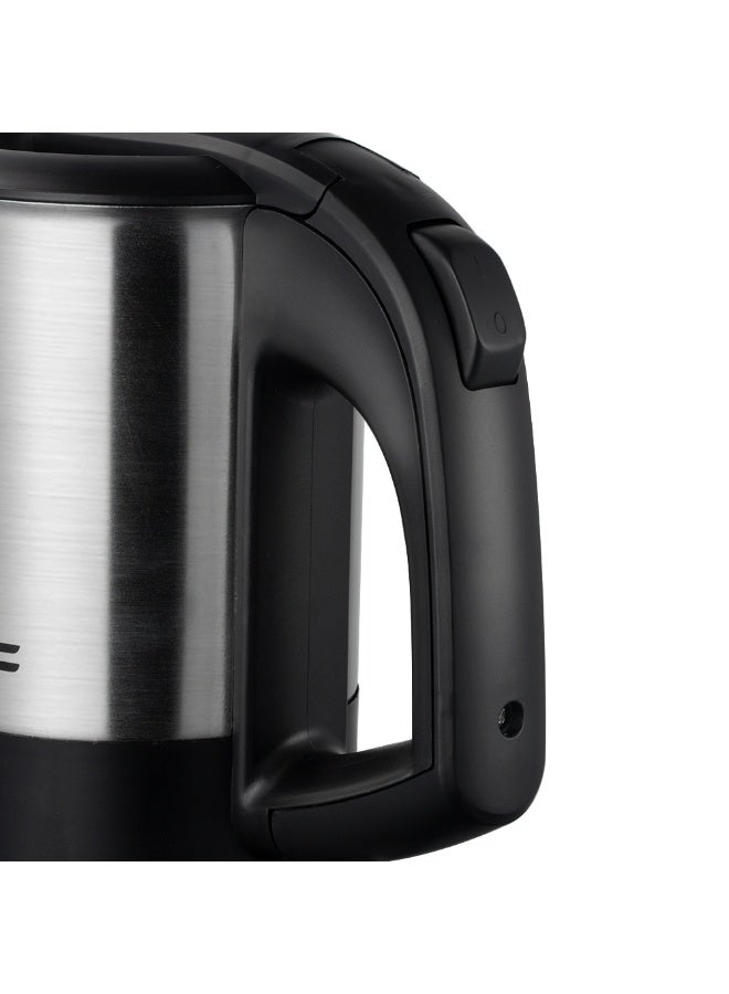 RAF Electric Kettle 500ml – 1000W Stainless Steel Portable Mini Kettle with LED Indicator, Automatic Shut-Off, BPA-Free Interior, 2 Plastic Cups Included (Model R.7887) - Image 3