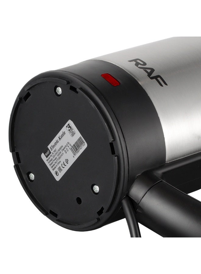 RAF Electric Kettle 500ml – 1000W Stainless Steel Portable Mini Kettle with LED Indicator, Automatic Shut-Off, BPA-Free Interior, 2 Plastic Cups Included (Model R.7887) - Image 4