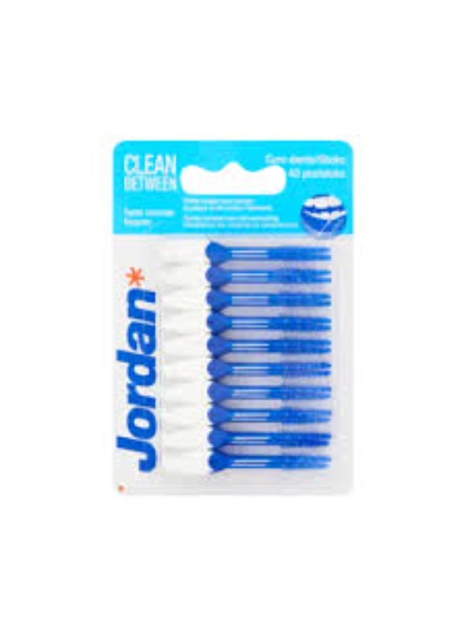 Jordan  Clean Between Dental Stick Set White/Blue 10cm 20 pice