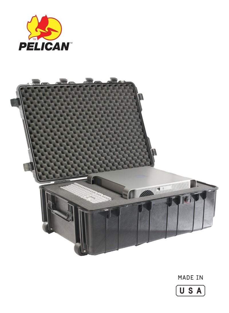 Pelican 1730 Protector Transport Case With Foam (Black) - Heavy Duty Waterproof Hard Case with Wheels - Image 2