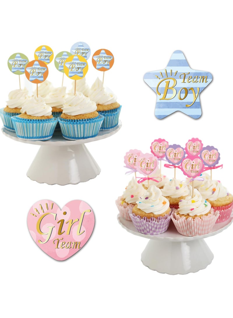 Excefore Gender Reveal Stickers, 192 Pcs Baby Shower Stickers Labels, Gender Reveal Voting Game Stickers, Team Boy or Team Girl Stickers for Baby Gender Reveal Decorations and Baby Shower Party Stickers  - Image 4