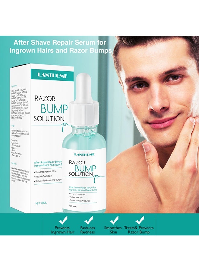 Lanthome Razor Bump Solution,Hair Growth Inhibitor Safe and Gentle Repair serum, Delay Hair Growth, No Black Spots 30ml - Image 5