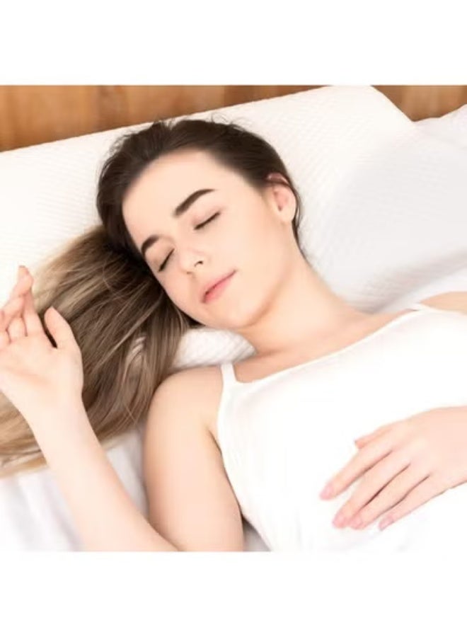 Ergonomic Memory Foam Pillow – Orthopedic Contour Cervical Pillow for Neck Support | Suitable for Side, Back & Stomach Sleepers with Breathable Design & Pillowcase Included - Image 3
