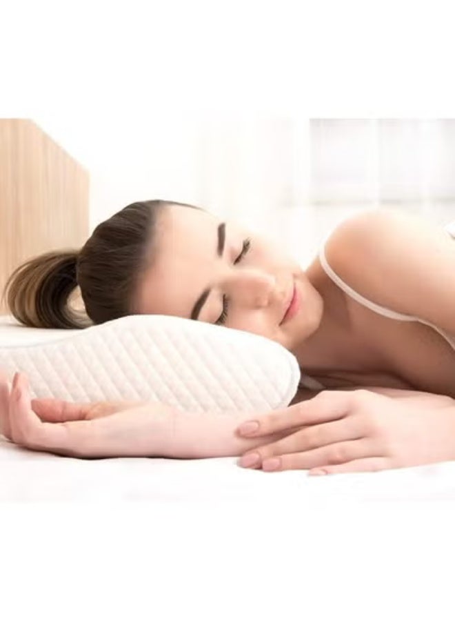 Ergonomic Memory Foam Pillow – Orthopedic Contour Cervical Pillow for Neck Support | Suitable for Side, Back & Stomach Sleepers with Breathable Design & Pillowcase Included - Image 4