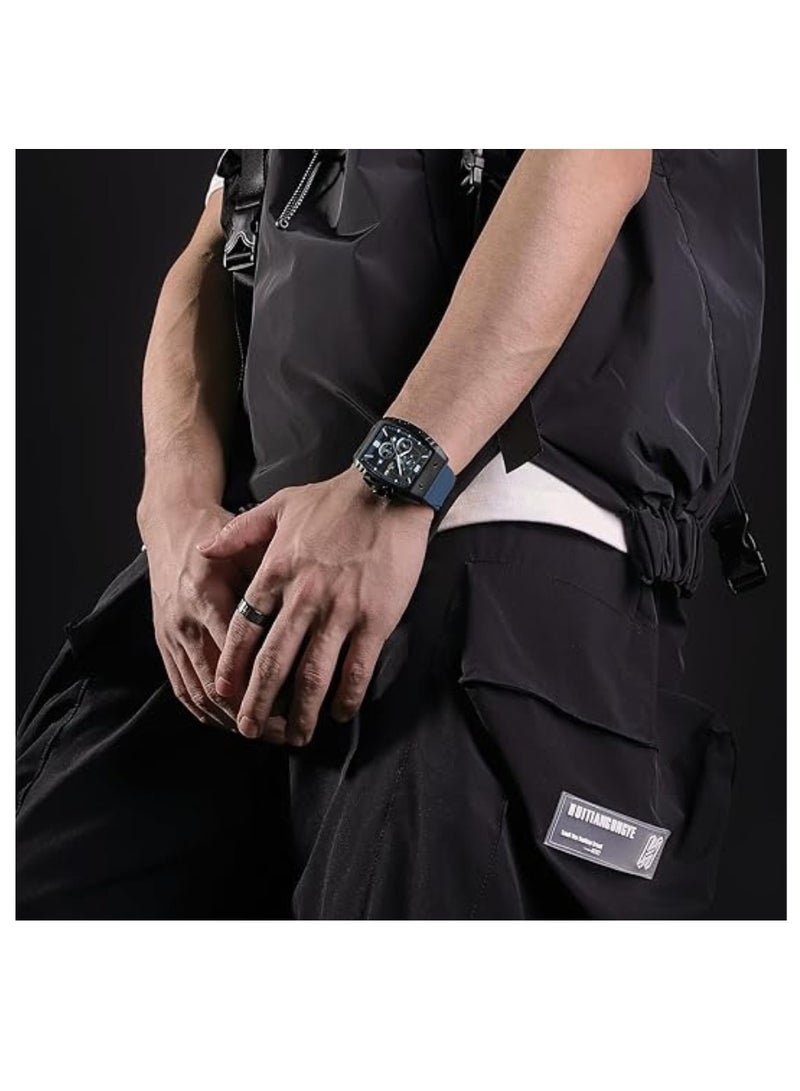 NAVIFORCE Waterproof Chronograph Sport Watch for Men, with Auto Date Quartz Wrist Watch, Colorful Silicone Band NF8025 - Image 5