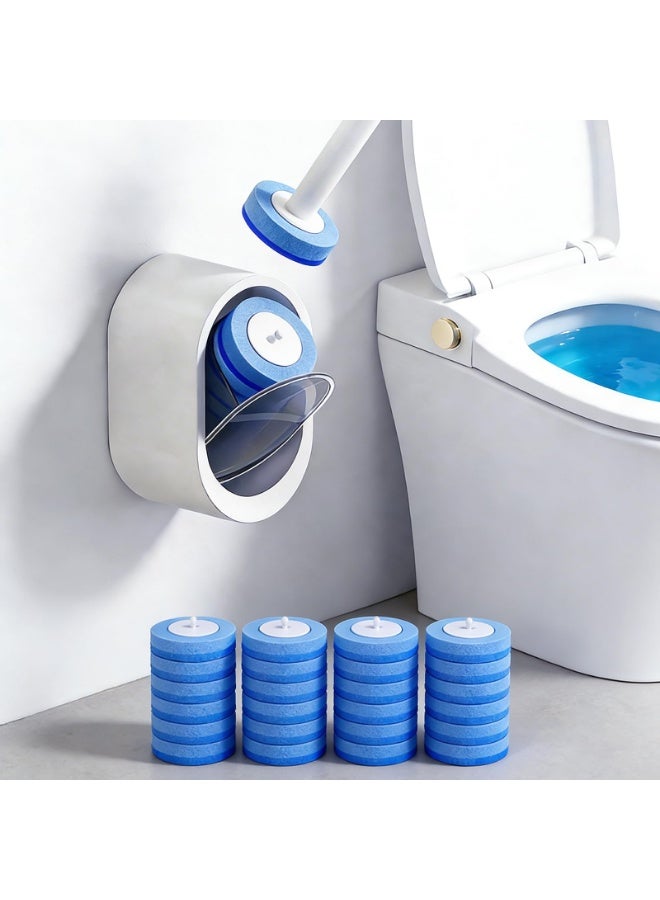 YelaJoy Disposable Toilet Brush,Toilet Wand Kit with 16 High-Performance Refills, Wall Mounted Toilet Brush and Holder for Deep Cleaning Bathroom - Image 1