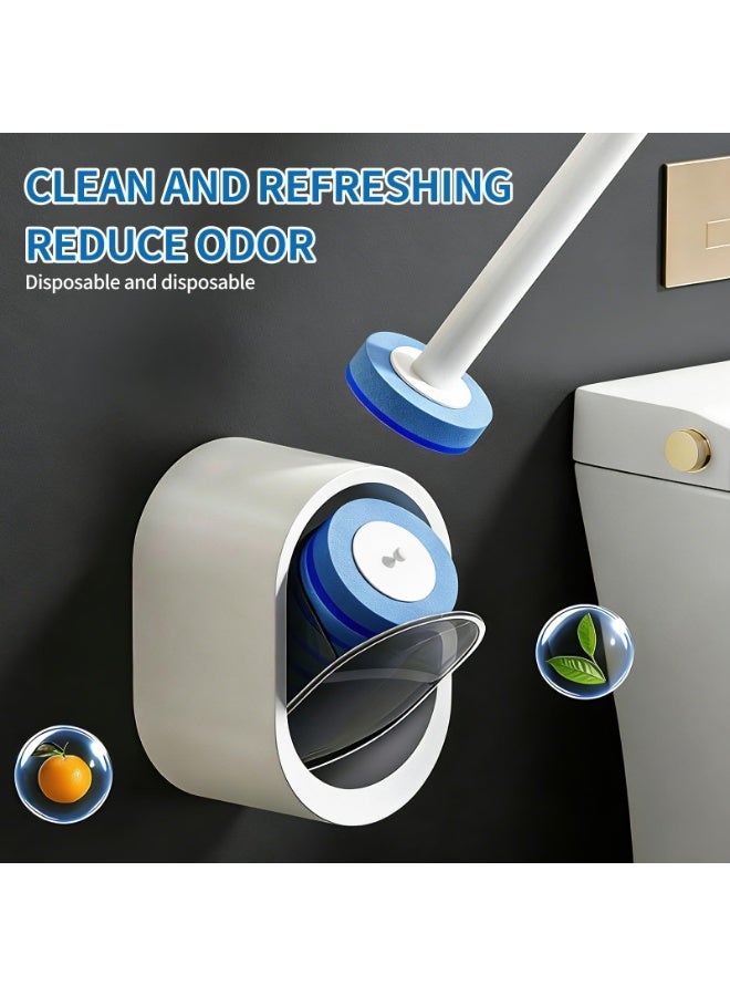 YelaJoy Disposable Toilet Brush,Toilet Wand Kit with 16 High-Performance Refills, Wall Mounted Toilet Brush and Holder for Deep Cleaning Bathroom - Image 2