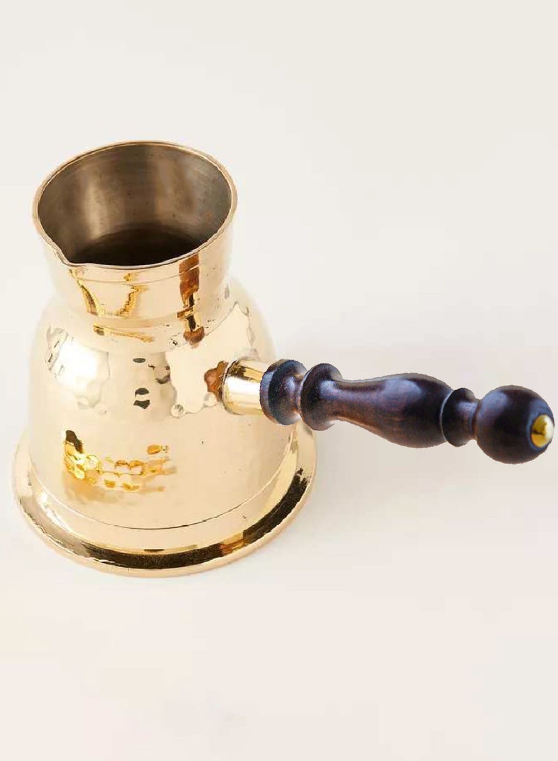Bin Shihon Turkish Copper Pot 10Cm With Wooden Handle Made In India - Image 2