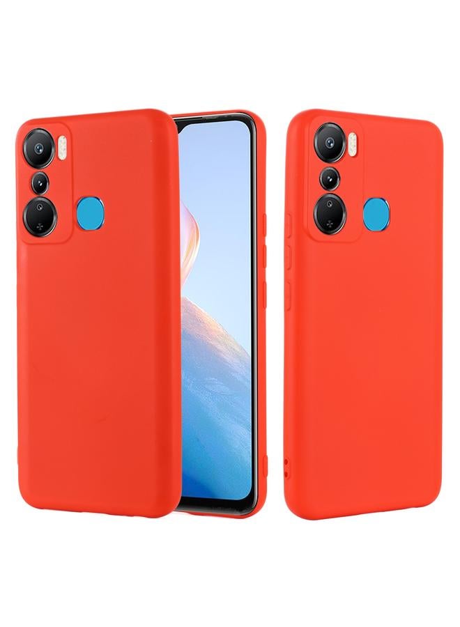 Green Tiger Case For Infinix Hot 20i X665E Pure Color Liquid Silicone Shockproof Phone Case - Image 2