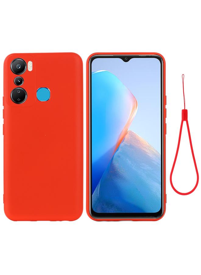 Green Tiger Case For Infinix Hot 20i X665E Pure Color Liquid Silicone Shockproof Phone Case - Image 1