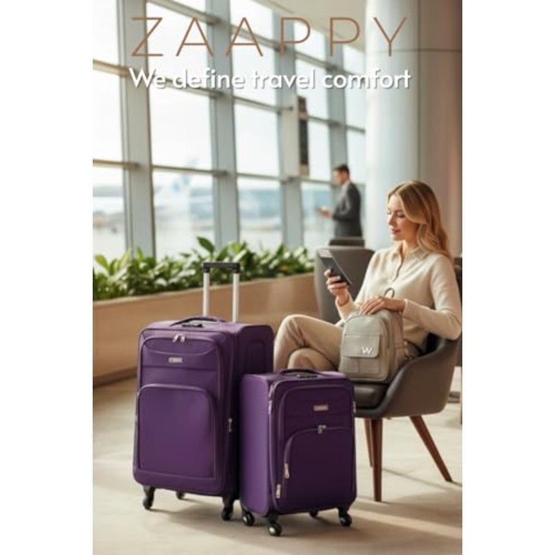 Travel luggage for airport and business trips, made of soft durable fabric in coffee color with expandable capacity and backpack functionality - Image 2