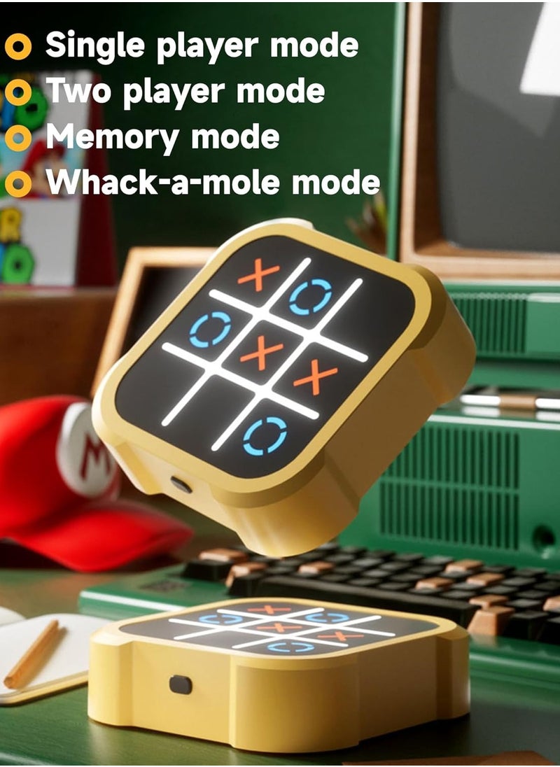 Tic Tac Toe Game, Electronic Handheld Puzzle Game Console, Portable Infinite TicTacToe Travel Game for Educational and Memory Growth, Family Toys Board Games for Kids and Adults
