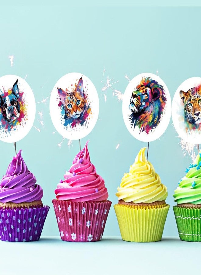 Hohamn 600 Pcs Watercolor Animals Stickers for Kids Teachers 1.5 Inch 16 Styles Round Watercolor Animals Stickers for Kids Birthday Party School Reward Giveaways - Image 5