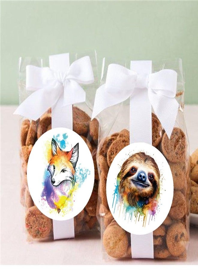 Hohamn 600 Pcs Watercolor Animals Stickers for Kids Teachers 1.5 Inch 16 Styles Round Watercolor Animals Stickers for Kids Birthday Party School Reward Giveaways - Image 4