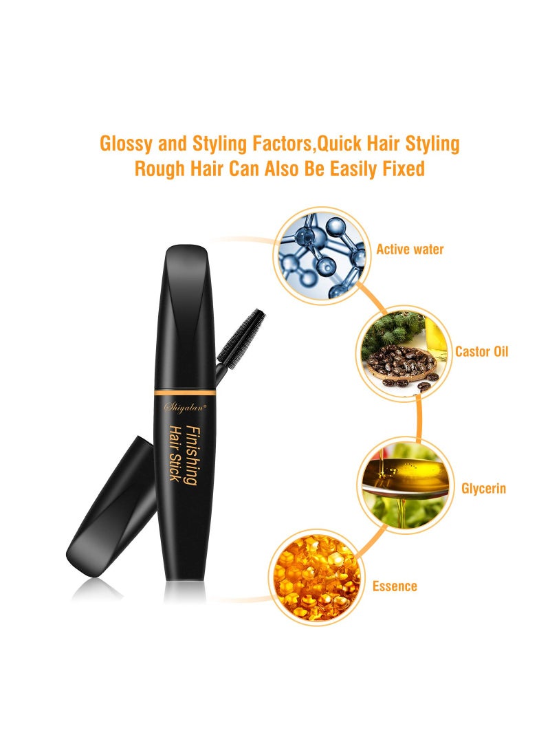 KASTWAVE Hair Finishing Stick, Broken Hair Finishing Cream Hair Styling Wax Stick, Hair Mascara Styling Gel Refreshing Not Greasy Fixing Bangs Stereotypes Cream for Girls Women, 25ML (3PCS) - Image 2