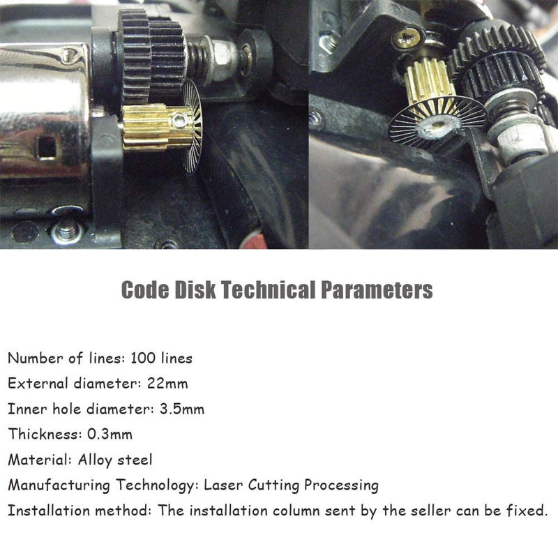 Ximimark 2Pcs Photoelectric Speed Sensor Encoder Coded Disc Code Wheel for Smart Car C B D E Models - Image 2