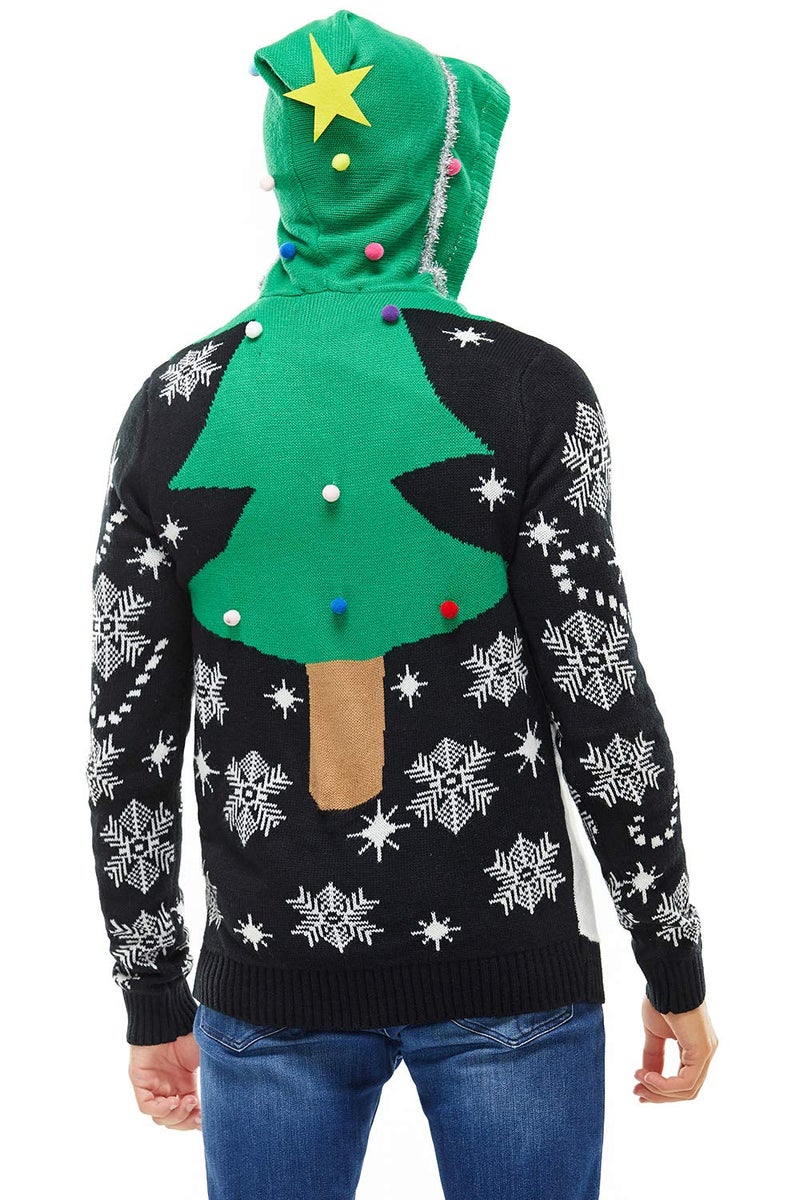U LOOK UGLY TODAY Men`s Ugly Christmas Hoodie for Adult Unisex Women Xmas Hooded Sweater Pullover for Party Festive A Season Star was Born Medium - Image 2