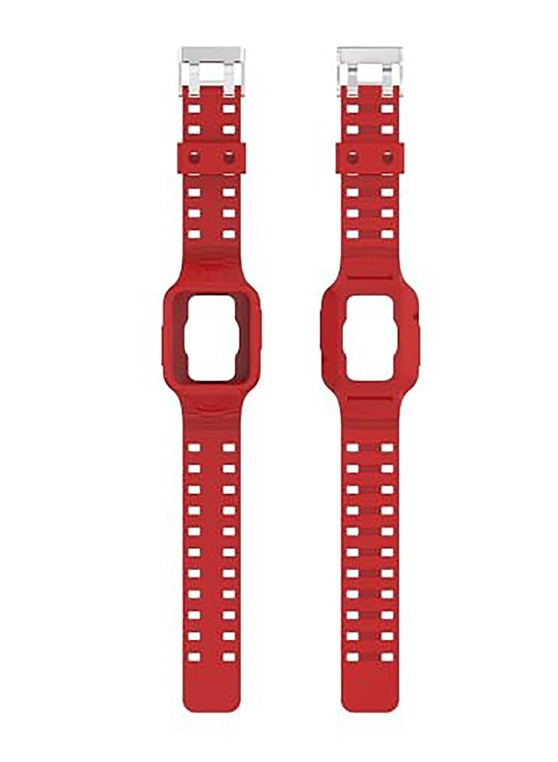 Replacement Wrist Band Compatible with Xiaomi Redmi Watch 2 Lite/Mi Watch Lite/Poco Watch/Redmi Watch 2/Horloge 2, Adjustable Soft Silicone Wrist Strap with Cover (red) - Image 2