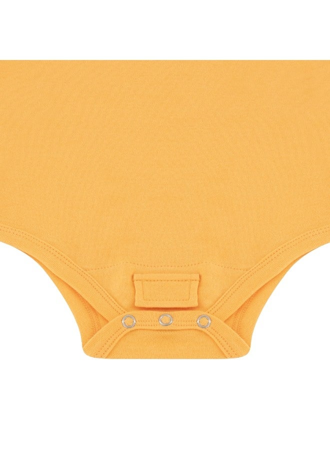 Lullaby Bloom Premium 100% Certified Organic Cotton Baby Newborn Essential Infant Peek-a-Boo Bodysuit for Baby Girls and Boys Unisex Candy - 0-3 Months - Image 3