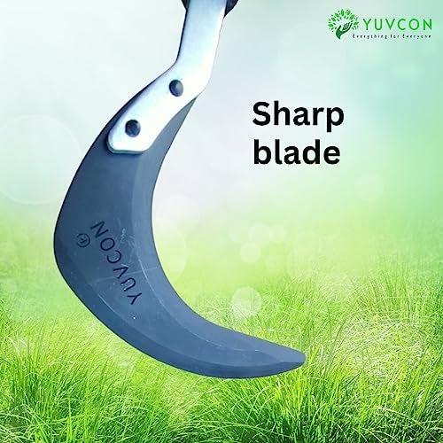 Yuvcon Weeding Hook Curved Saw/Khurpi (Fiber Handle), Traditional Handsaw Light Weight for Grass and Weed Removing,Gardening and Agriculture Purpose, Hand-Powered Grass Cutter (5 inch) - Image 4