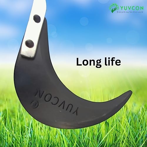 Yuvcon Weeding Hook Curved Saw/Khurpi (Fiber Handle), Traditional Handsaw Light Weight for Grass and Weed Removing,Gardening and Agriculture Purpose, Hand-Powered Grass Cutter (5 inch) - Image 2