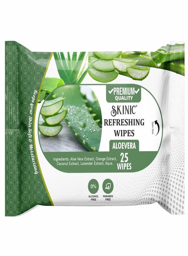 SKINIC مناديل سكينيك المنعشة للوجه، عشبية 100% (ياسمين - صبار - لافندر) | خالية من الكحول | خالية من المواد الكيميائية (25 منديلًا) عبوة من 3 - Image 3