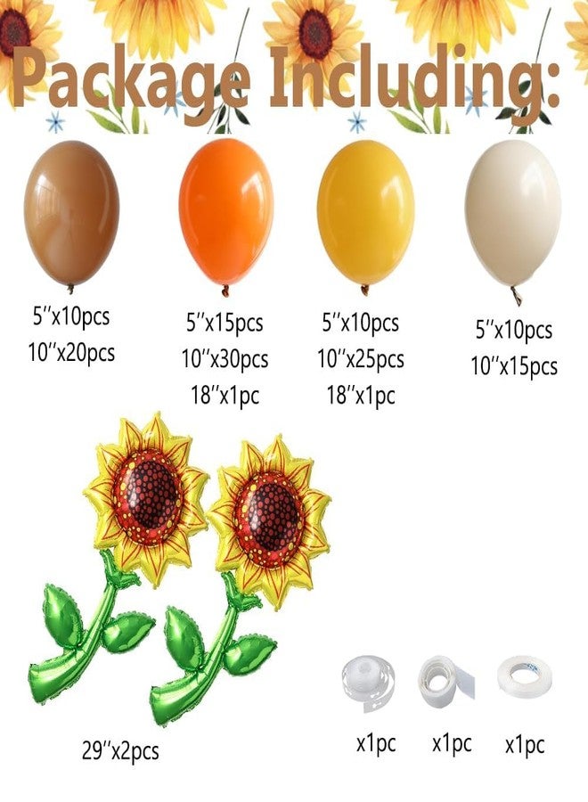 GIHOO Sunflower Party Decorations 139Pcs Sunflower Yellow Balloon Arch Kit for Sunflower Bee Theme Birthday Wedding Baby Shower Fall Party Decoration (Sunflower Kit) - Image 2