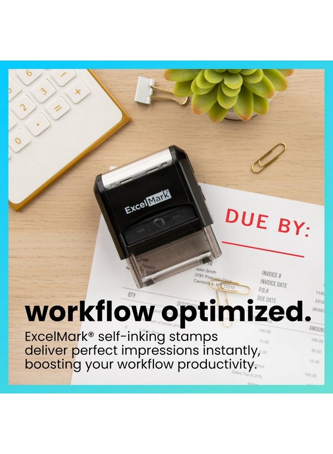 إكسلمارك Te - ختم مطاطي ذاتي الحبر من Excelmark - حبر أحمر A1539 - Image 3