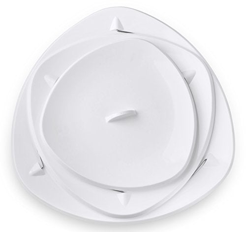 Masirs Collapsible 3-Tier Party Tray: Decorative Design Folds for Minimal Storage. an Elegant Serving Tray for Sandwiches, Cake, Sliced Cheese, and Deli Meat. - Image 4