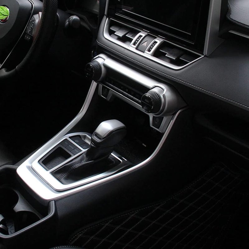 ERIDANUS Dashboard AC Switch Panel Button Cover Frame Trim for RAV4 (2019-2023) - Matte Silver - Image 4