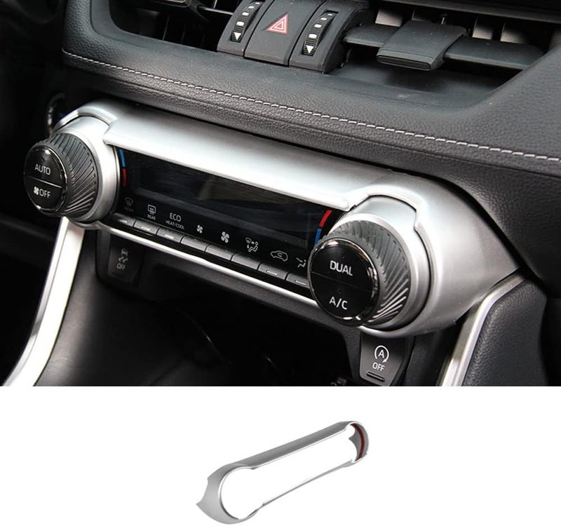 ERIDANUS Dashboard AC Switch Panel Button Cover Frame Trim for RAV4 (2019-2023) - Matte Silver - Image 1