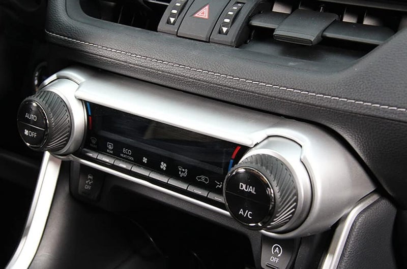 ERIDANUS Dashboard AC Switch Panel Button Cover Frame Trim for RAV4 (2019-2023) - Matte Silver - Image 3