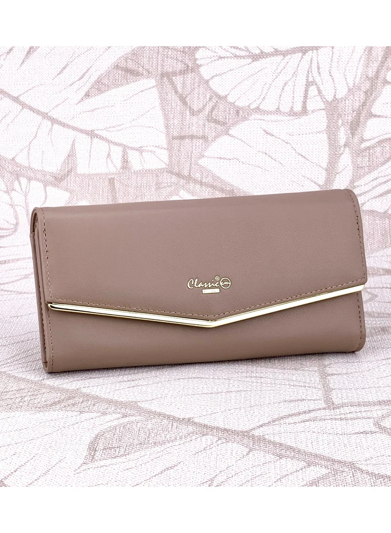 Classic Milano Classic Milano Premium Faux Leather Long Wallet for Women with Snap Closure | Ladies Wallet Card Holder Purse | Slim Women's Wallet for Daily Use, Travel, and Gifting