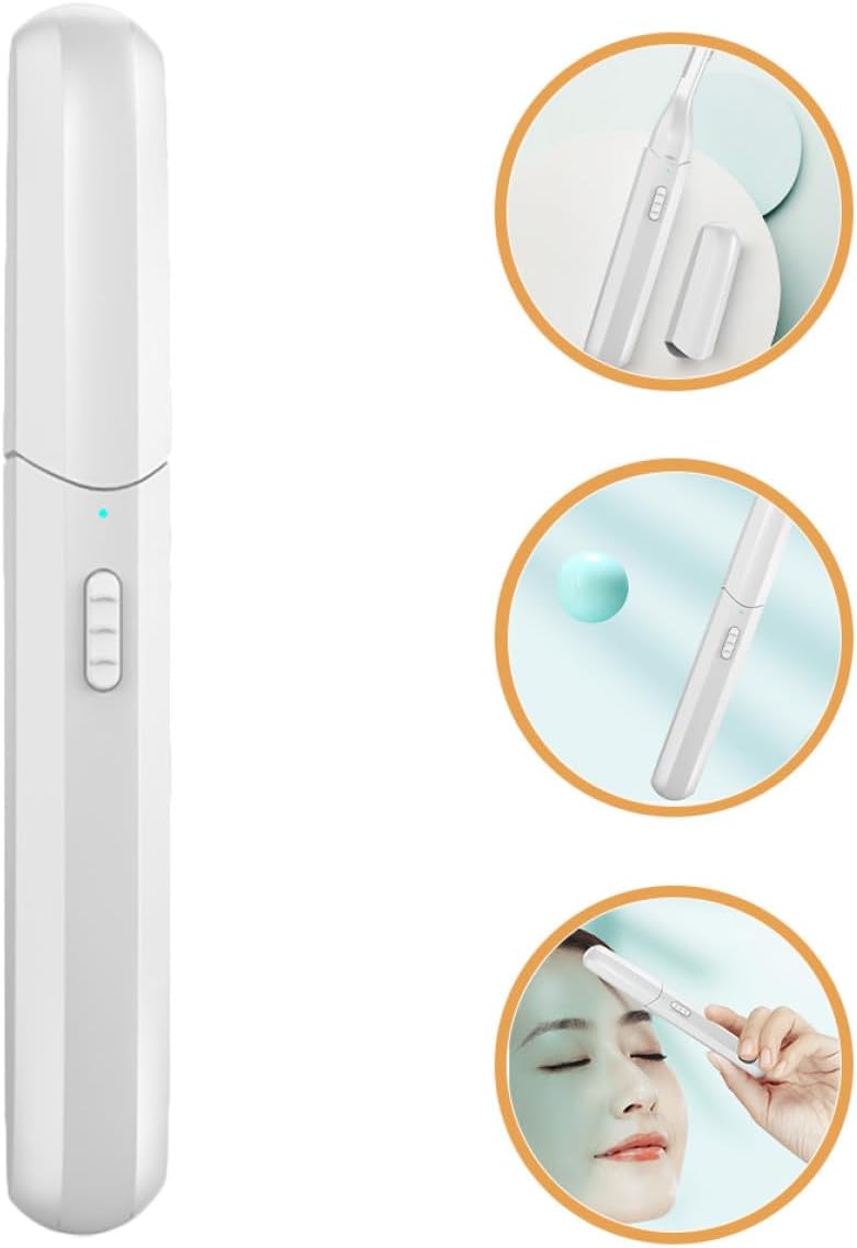 Electric Eyebrow Trimmer USB Rechargeable Multifunctional Eyebrow Razor for Women and Men Portable Hair Removal Device White Facial Grooming - Image 4