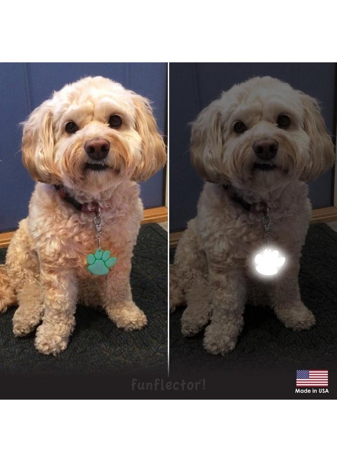 funflector Safety Reflector Paw Print Pink 2 Pack  - Image 3