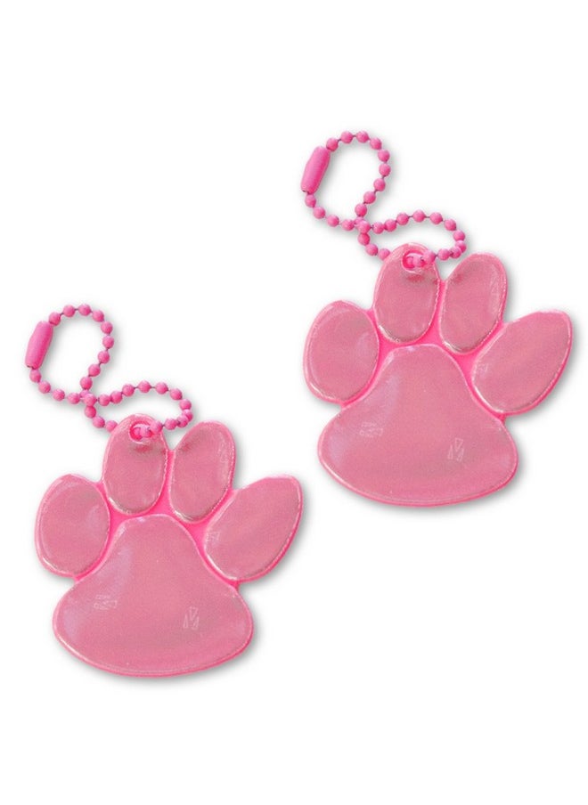 funflector Safety Reflector Paw Print Pink 2 Pack  - Image 2