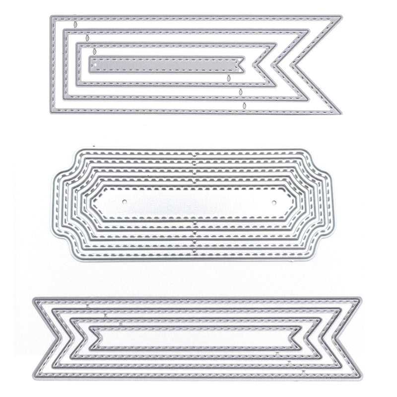 Urvoo 3 Pack Bookmark Metal Cutting Dies DIY Craft Carbon Steel Embossing Template Cutting Dies Metal Stencils Scrapbooking Tool for Card Scrapbooking DIY Bookmark