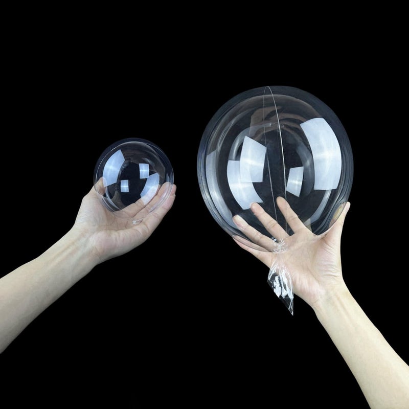 Efay Clear Balloons 100pcs Multi Sizes Small BoBo Balloons Crystal Tranparent Mini Fake Bubbles Balloons with Fishing Line for Balloon Arch - Image 2