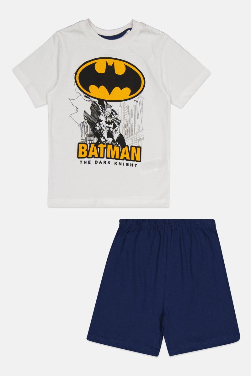 Batman Toddlers Boy 2 Pieces Brand Logo T-Shirt And Shorts Pyjama Set, Multicolor - Image 1