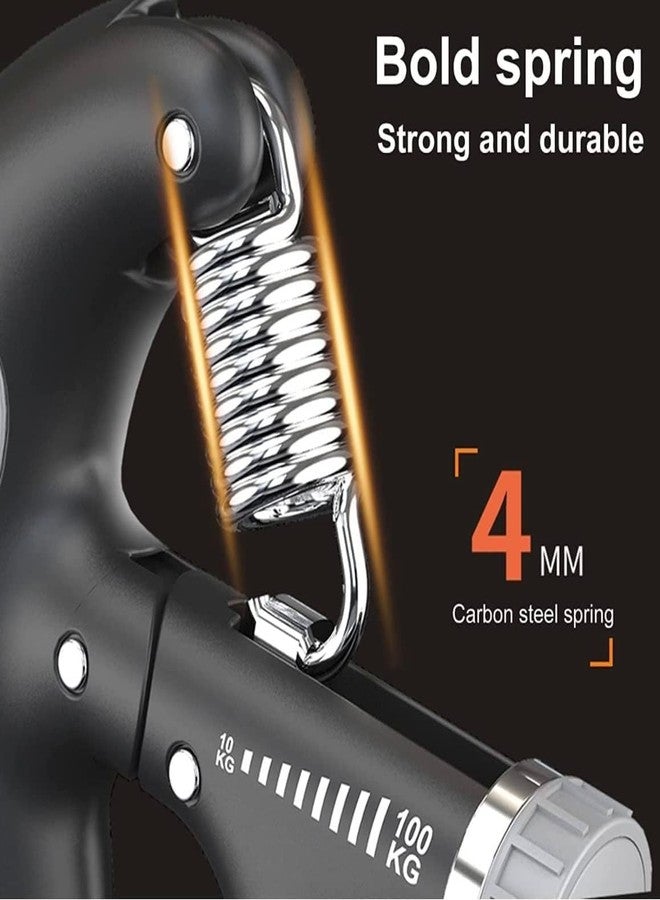COOL INDIANS Hand Grip Strength Trainer, Hand Grip Strengthener with Counter, Adjustable Resistance 10 to 100 kg, Non-Slip Gripper, for Athletes & Hand Exercising - Image 4