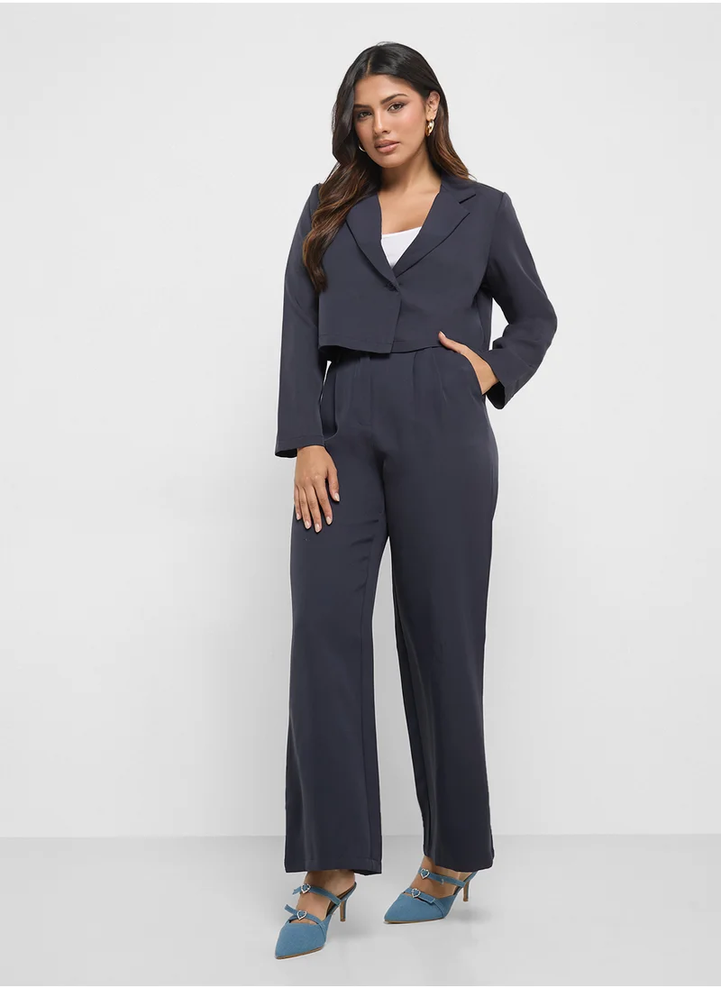 ELLA Cropped Blazer & Pant Set