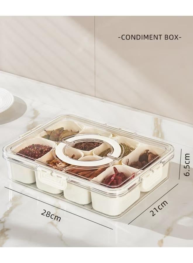Seasoning Box Spice Jar Multi Compartment Kitchen Accessories Condiment Container