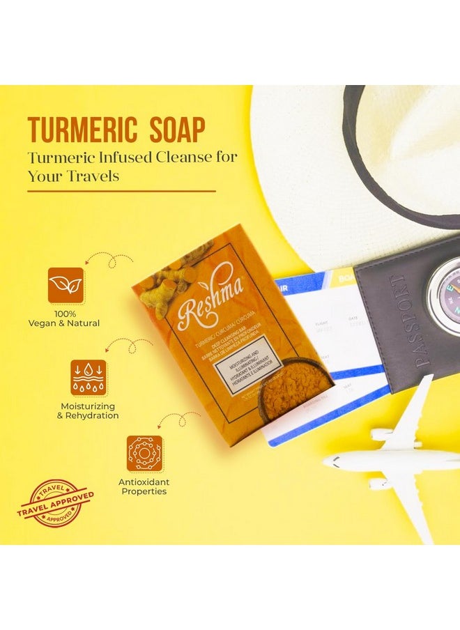 Reshma Beauty Reshma Beauty Travel Size Turmeric Soap Bar Soap for All Skin Types & Dull Skin, Bath Soap, Gentle Soap, TSA Approved, Removes Make-Up, For Daily Use, Cruelty-Free, 1.76 oz, Pack of 1  - Image 4