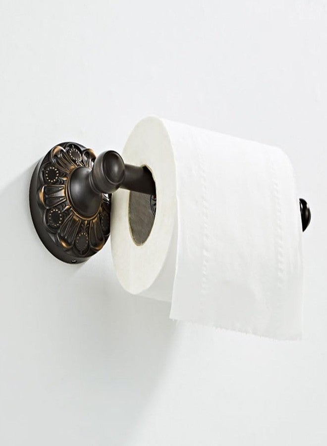 Celbon Antique Toilet Roll Holder Brass Material Toilet Paper Holder for Loo Roll Bathroom Paper Tissue Bar 20cm for Bathroom Toilet Paper Storage Brush Bronze … (Black) - Image 4